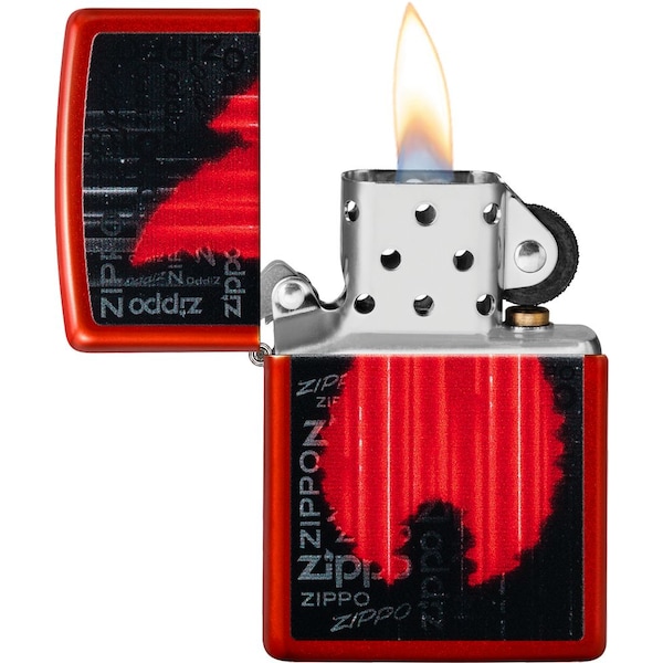 2022 Zippo Flame Design, Anodized Red,